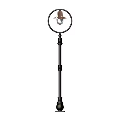 Classic Railway Style Lamp Post In Cast Iron And Steel 1.49M