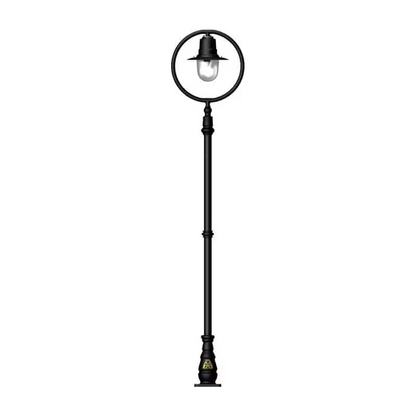 Classic Railway Style Lamp Post In Cast Iron And Steel 2.73M