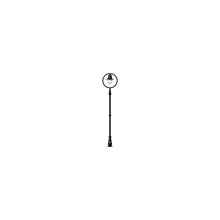Classic railway style lamp post in cast iron and steel 2.73m