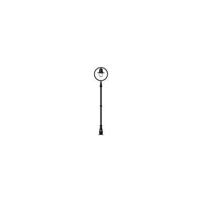 Classic railway style lamp post in cast iron and steel 2.73m
