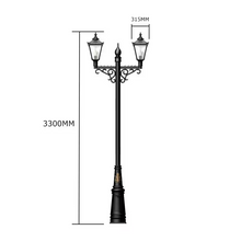 Victorian Style Large Double Headed Lamp Post 3.3M