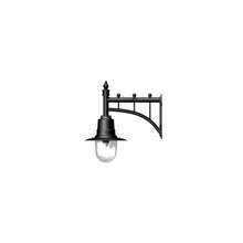 Classic railway style wall light in cast iron and steel 0.62m
