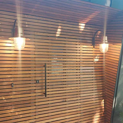 Vintage Tear Drop Wall Light In Galvanised Steel 0.46M