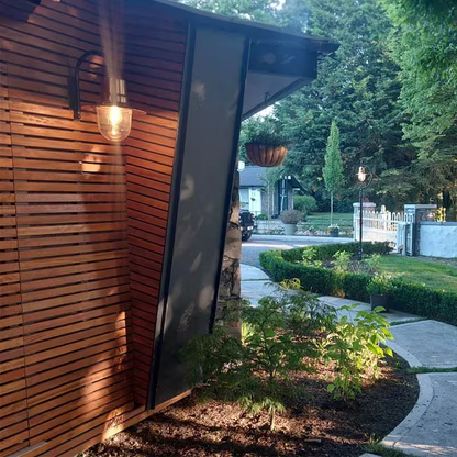 Vintage Tear Drop Wall Light In Galvanised Steel 0.46M