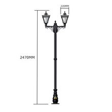 Victorian Style Medium Double Headed Lamp Post 2.47M