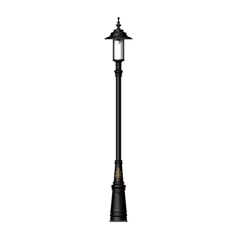 Georgian Style Lamp Post In Cast Iron And Steel 3.5M