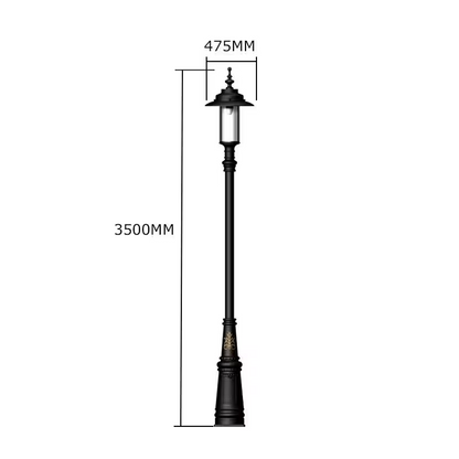 Georgian Style Lamp Post In Cast Iron And Steel 3.5M
