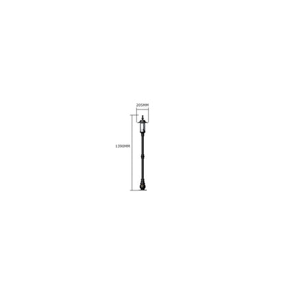 Georgian style lamp post in cast iron and steel 1.39m