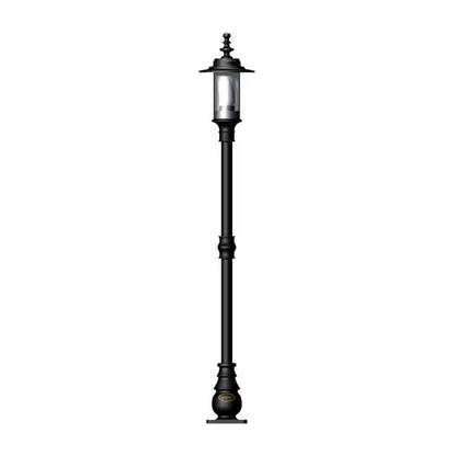 Georgian Style Lamp Post In Cast Iron And Steel 1.39M