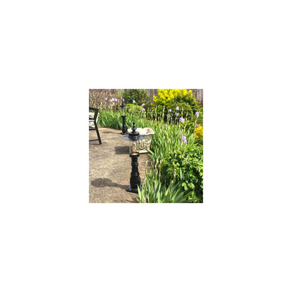 Georgian style pedestal light in cast iron and steel 0.98m