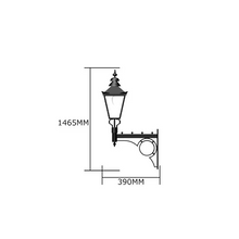 Large Victorian Traditional In Steel Wall Light 1.47M