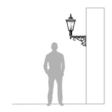 Victorian Traditional Cast Iron Wall Light With Decorative Arm 0.97M