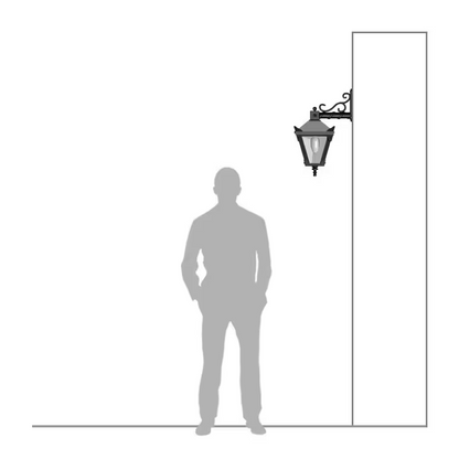 Victorian Traditional Cast Iron Downturned Wall Light 0.48M