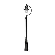 Vintage tear drop lamp post in cast iron and steel 3.7m