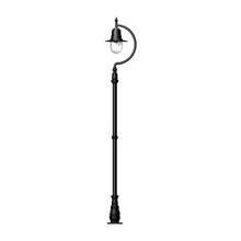 Vintage tear drop lamp post in cast iron and steel 2.8m