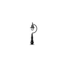 Vintage tear drop pedestal light in cast iron and steel 0.82m