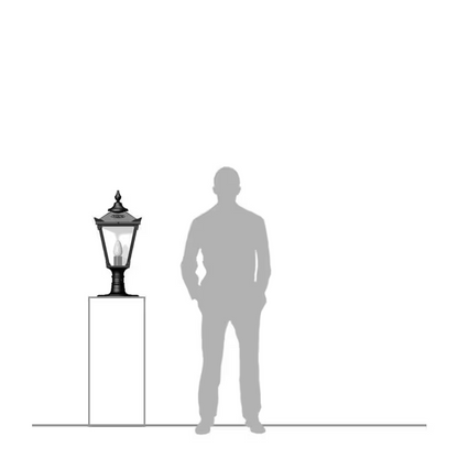 Victorian Traditional Cast Iron Pier Light For Flat Pier Caps