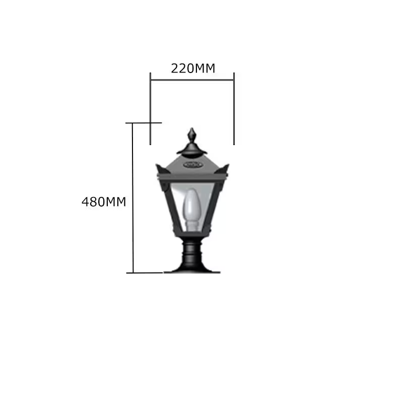 Victorian Traditional Cast Iron Pier Light For Flat Pier Caps 0.4M