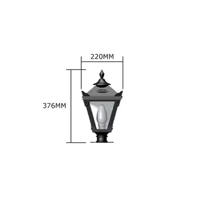 Victorian Traditional Cast Iron Pier Light For Narrow Pier Caps 0.38M