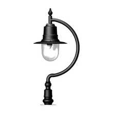 Vintage tear drop pier light in cast iron and steel 0.91m