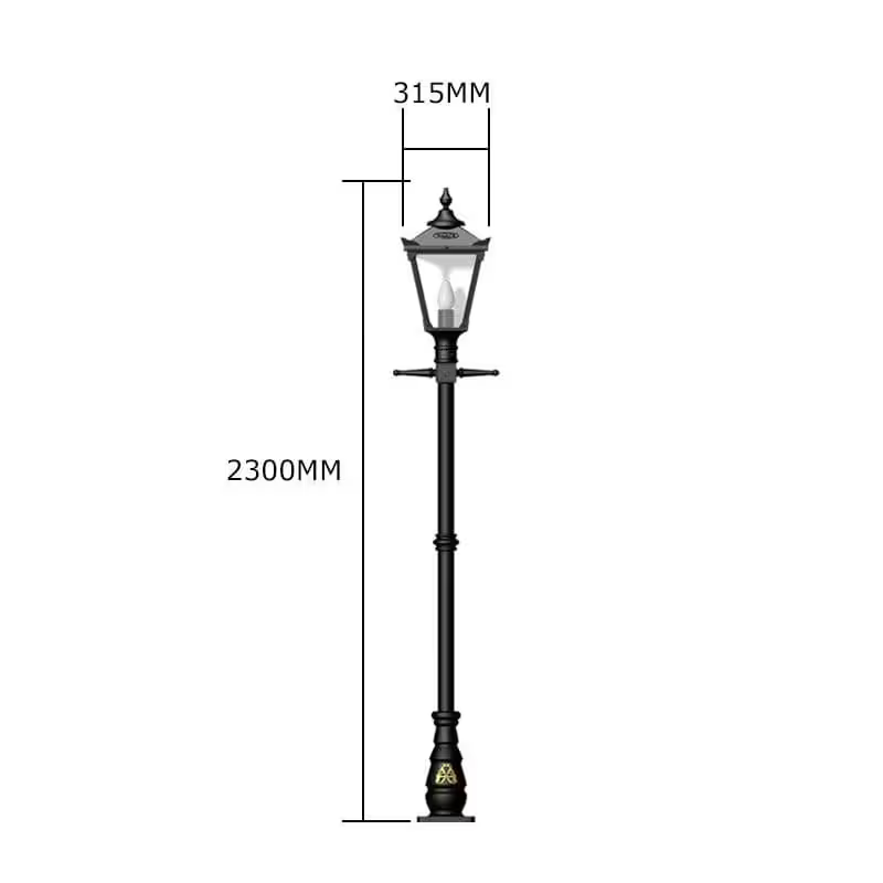Victorian traditional cast iron lamp post 2.3m