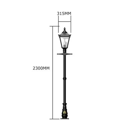 Victorian traditional cast iron lamp post 2.3m