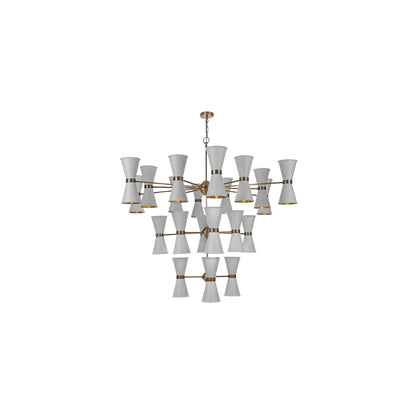 Hyde 42-Light Chandelier in Antique Brass