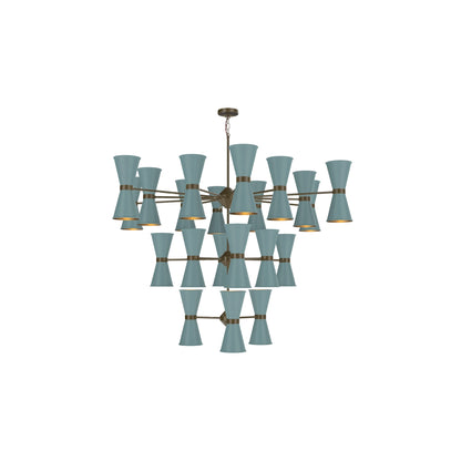 Hyde 42-Light Chandelier in Antique Brass