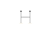 Ihana 100 2-Light LED Pendant in Black with Opal Glass