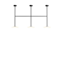 Ihana 100 3-Light LED Pendant in Black with Opal Glass