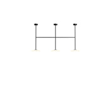 Ihana 100 3-Light LED Pendant in Black with Opal Glass