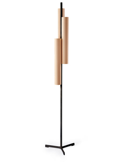 Black Note Triplet LED Floor Lamp