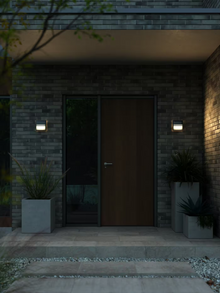 Oliver Square Wall Light in Black
