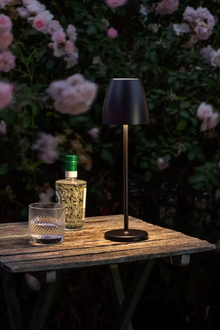 Munich Outdoor Rechargeable Table Lamp in Matt Black