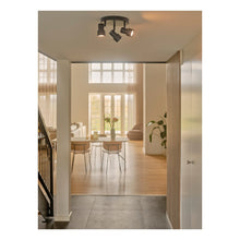 Boston 3-Rondel Ceiling Light in Black