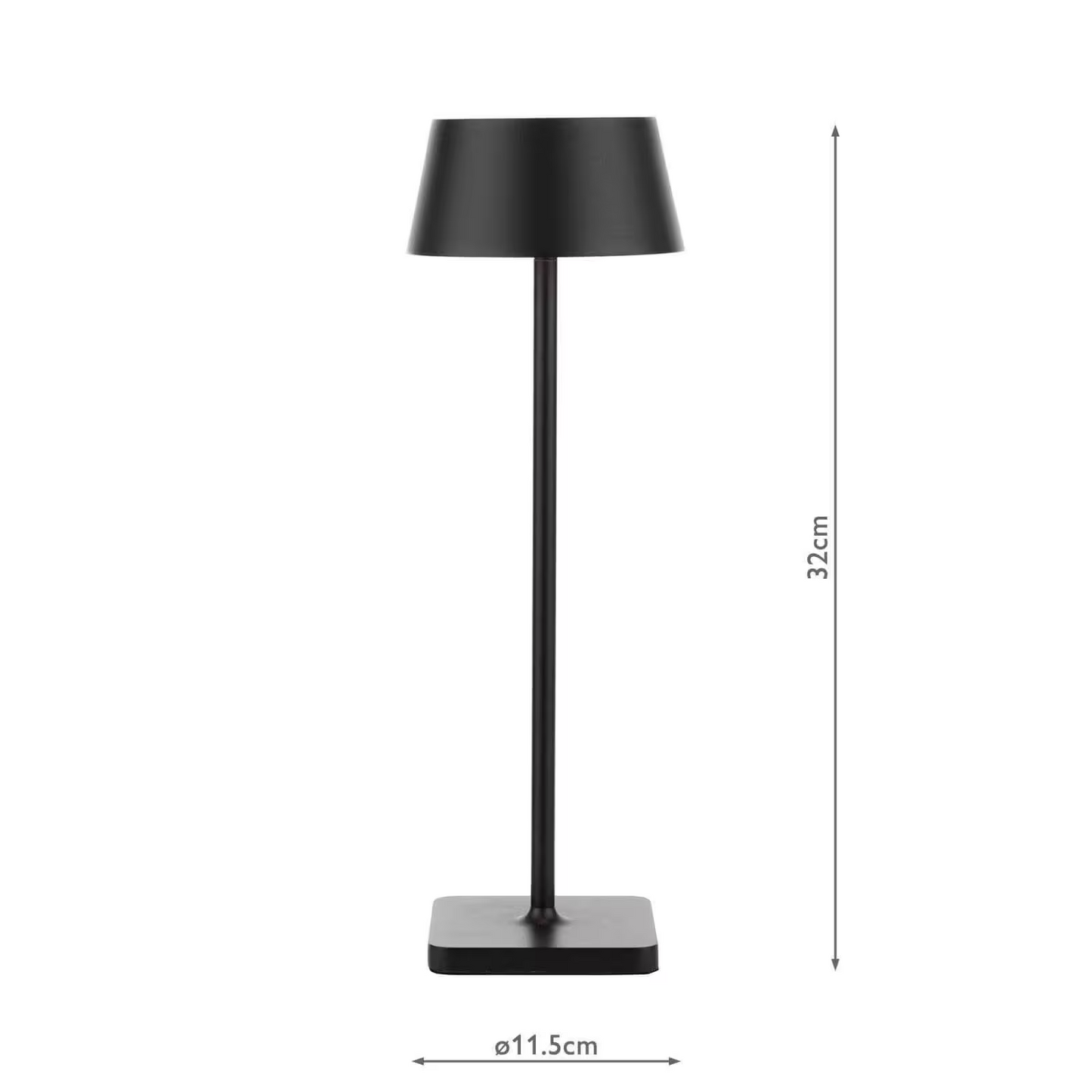 Sergio Rechargeable Outdoor Table Lamp in Matt Black