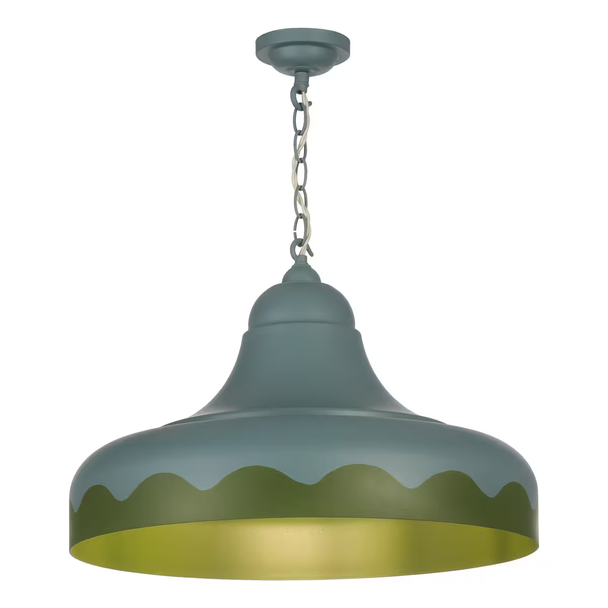 Scallop Two-Tone Pendant