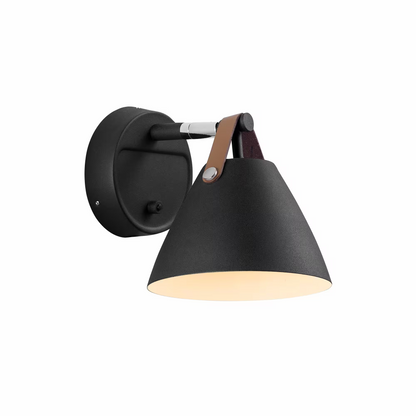 Strap 15 Wall Light with Leather Detail