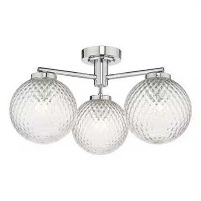 Wayne 3-Light Bathroom Semi Flush