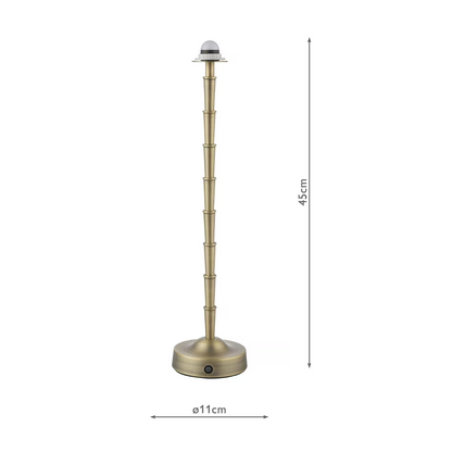Wyman Rechargeable Table Lamp in Matt Antique Brass