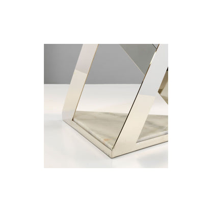 Aegeus 1-Light Table Lamp in Polished Nickel with Silver Shade