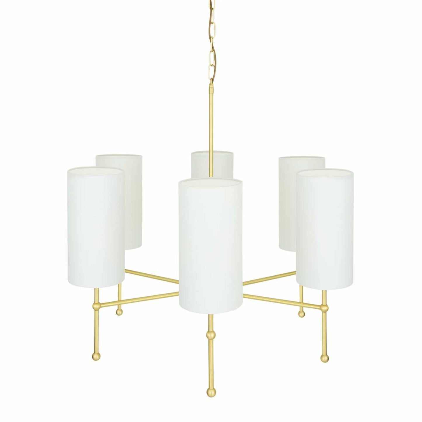 Arizona 6-Arm Modern Brass Chandelier