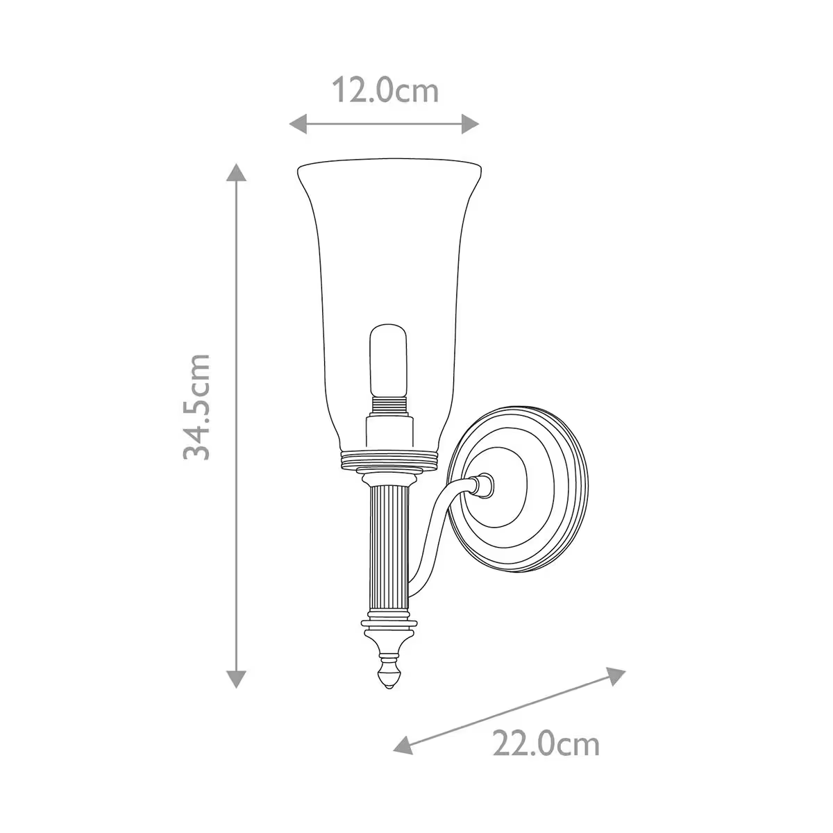 Carroll 1-Light Bathroom Wall Light