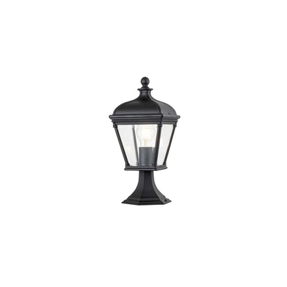 Bayview 1-Light Medium Pedestal Lantern in Black