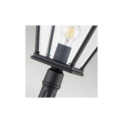 Bayview 1-Light Medium Pillar Lantern in Black