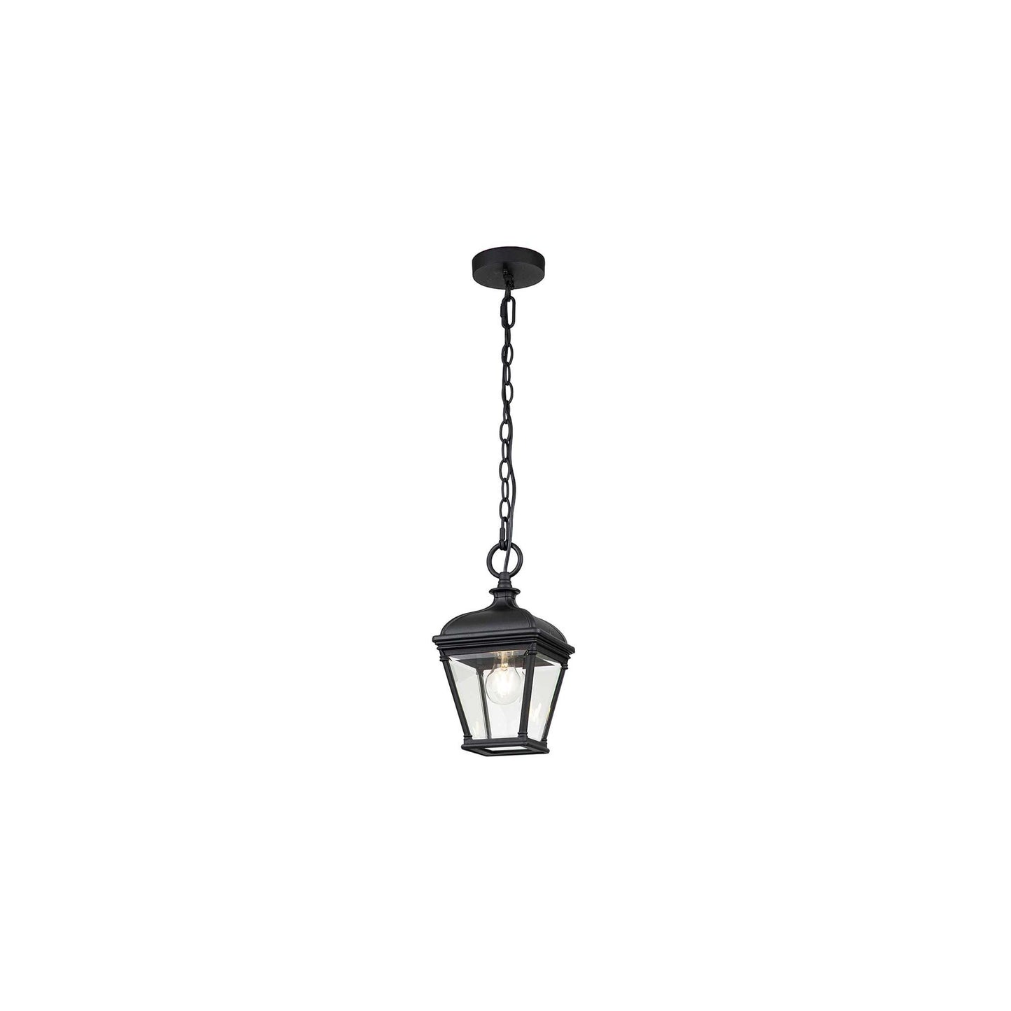 Bayview 1-Light Medium Chain Lantern in Black