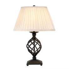 Belfry 1-Light Table Lamp in Black with Ivory Shade