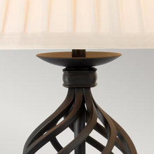 Belfry 1-Light Table Lamp in Black with Ivory Shade