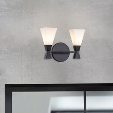 Bowtie 2lt Wall Light in Matt Black