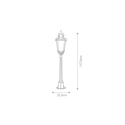Baltimore 1-Light Medium Pillar in Weathered Bronze